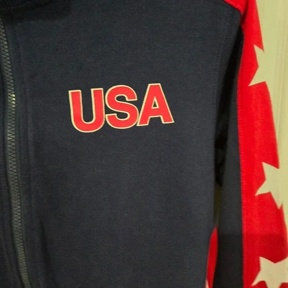 Tipsy Elves USA Jumpsuit Men medium patriotic 1 Piece Pajamas 4th July Olympics - Picture 3 of 11